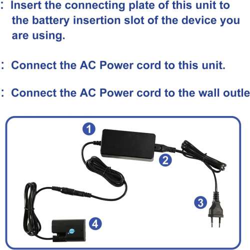 DSTE Dummy Battery Kit With AC Power Supply Adaptor For CANON LP-E6 (假電池套裝)