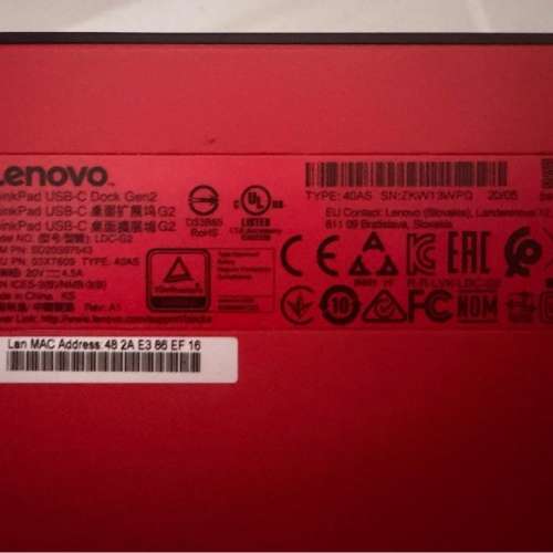 Lenovo ThinkPad USB-C Dock Gen2 底座
