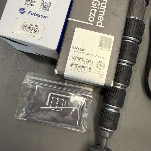 極新淨 Gitzo GM 4562 Carbon Fiber Monopod 連 Fotopro RH-10 RH 10 for Nikon Ca...