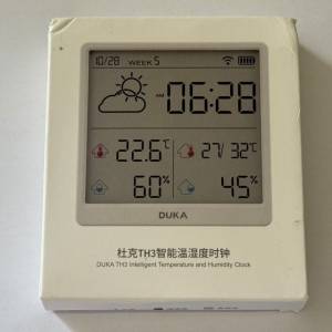 DUKA TH3 智能 WIFI 室內室外溫度濕度時鐘顯示器
