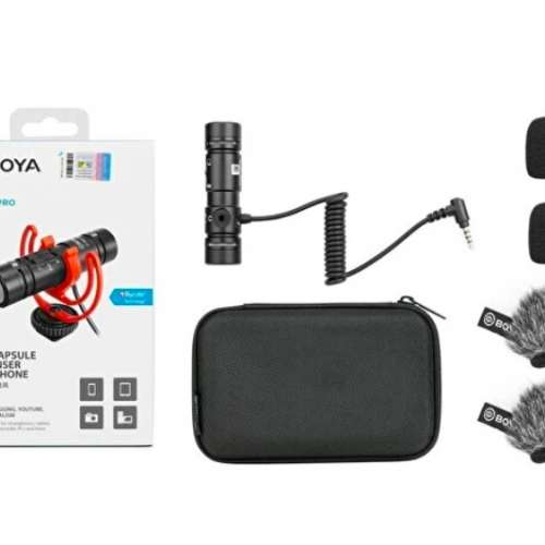 BOYA Dual-Capsule Condenser Microphone 雙向超心型雙向電容式收音麥克風
