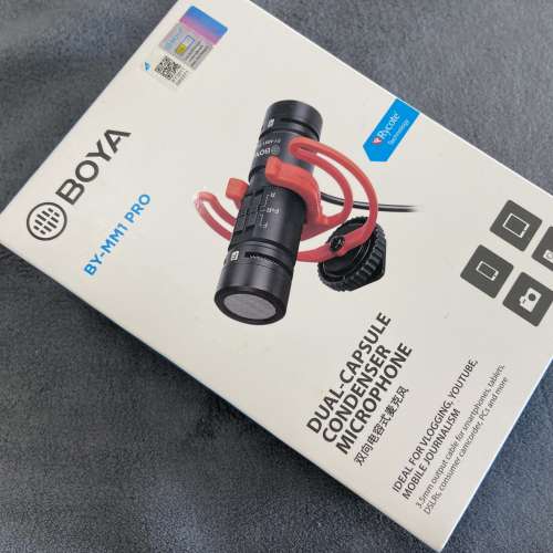 BOYA Dual-Capsule Condenser Microphone 雙向超心型雙向電容式收音麥克風 BY-MM1 ...