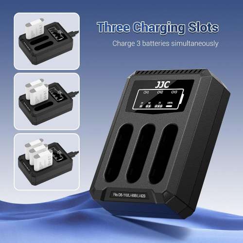 JJC DB-120 Li-ion Battery with USB-C Port Charger For Ricoh GR IV / GR IV HDF