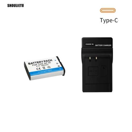 Shoulietu NP-90 Li-ion Battery With USB-C Charger For Casio Cameras 代用鋰電池...