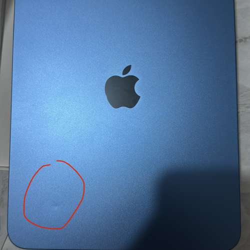 未激活港版ipad A16藍色128gb 有1點瑕疵 有1年保養