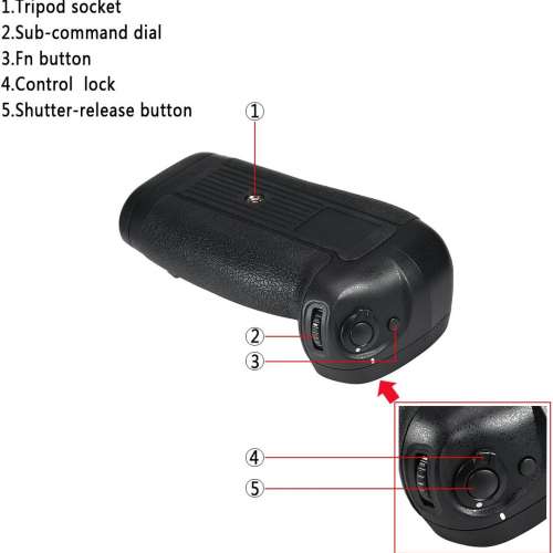 DSTE MB-D18 Vertical Battery Grip Set For Nikon D850 電池直倒 / 手柄套裝