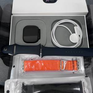全新 黑色Apple Watch  3代 ultra49mm鈦金屬表殼屏幕冇劃痕，港行