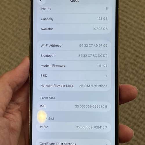 90% new iPhone 14Pro Max 128GB Gold Daul Sims