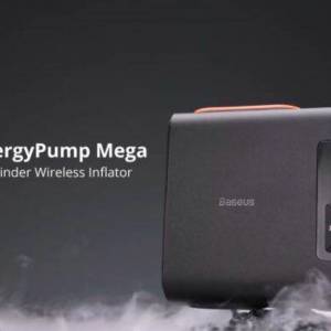 Baseus 250W Ultra Fast (Mega ENERGY PUMP) DUAL Cylinder Tire Inflator R22 Alloy