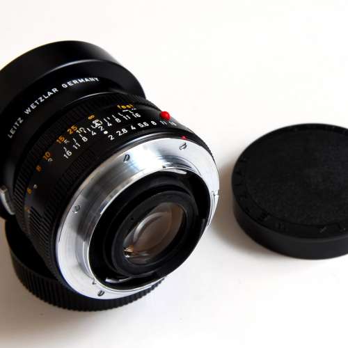Leica 50mm f2 Summicron-R 3-cam West Germany with original hood  95% new