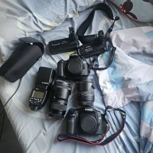 Canon 一部 50D 連直倒 一部70D連直倒 一支sigma 18-250 一支sigma 18-35 f1.8 art...