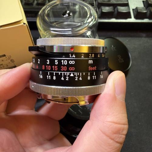 全新 和平鋼嘴 peace lens 仿 Leica steel rim summilux 35 1.4 鏡頭 黑色