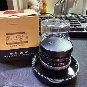 全新 和平鋼嘴 peace lens 仿 Leica steel rim summilux 35 1.4 鏡頭 黑色