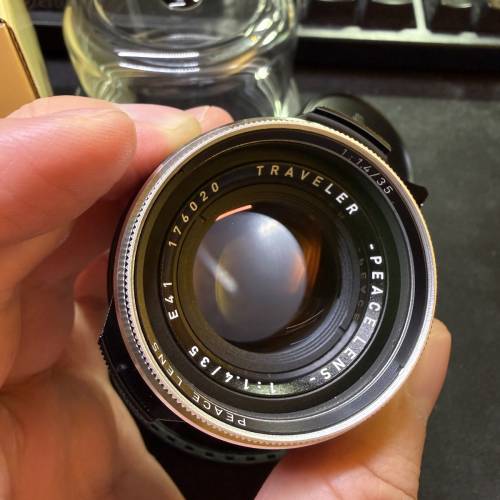 全新 和平鋼嘴 peace lens 仿 Leica steel rim summilux 35 1.4 鏡頭 黑色