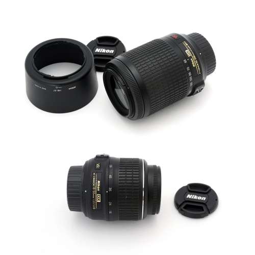 Nikon AF-S 55-200 VR < 送 > AF-S 18-55 VR