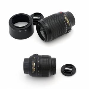 Nikon AF-S 55-200 VR < 送 > AF-S 18-55 VR