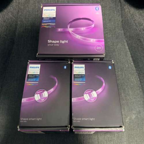 RGB Philips Hue Light Strip 2m + 1m +1m （共4m) 附帶3腳插頭 - alexa Google As...