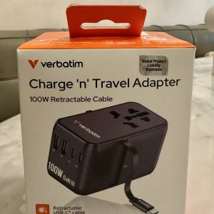 [抽獎獎品] Verbatim Charge &lsquo;n&rsquo; Travel Adapter 100W (內建線纜/USB-C)