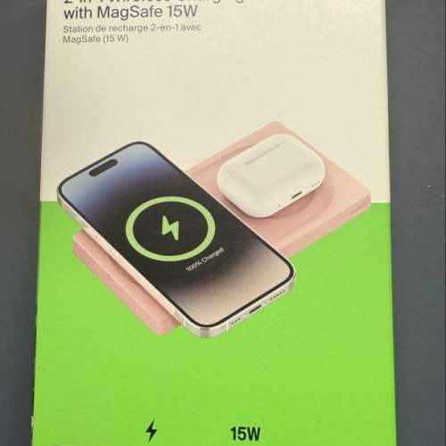 Belkin Boostcharge Pro 2-in1 Wireless Charging Pad with MagSafe 15W