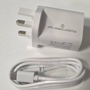 全新 ITFIT 30W PD USB-C AC Adaptor + USB C-to-C Cable