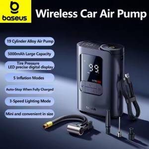 Baseus Car Air Pump LCD Digital Display Wireless Electric Tire Inflator *Compact