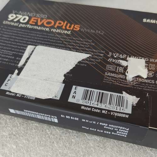 Samsung 970 EVO plus 500GB m.2 SSD