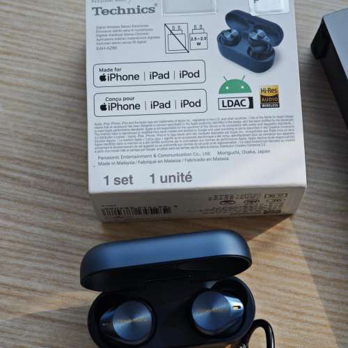 95%新 Technics EAH-AZ80 深藍色 水貨 LDAC 三裝置連接 AZ80 動圏單元 送 IPS Tube ...