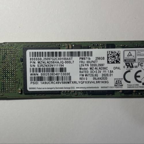 Samsung PM871b 256GB m.2 SATA SSD