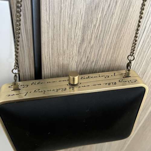 New Aus Olga Berg brass clutch bag
