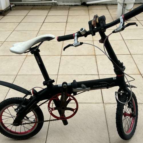 Dahon Dove 14 寸 摺車 以配 Litepro 牙盤, 輪組,快拆脚踏 etc...朋友清屋出售HK$7...