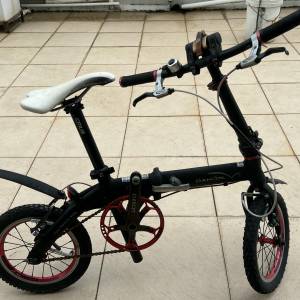 Dahon Dove 14 寸 摺車 以配 Litepro 牙盤, 輪組,快拆脚踏 etc...朋友清屋出售HK$7...