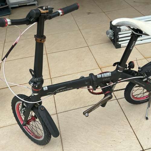 Dahon Dove 14 寸 摺車 以配 Litepro 牙盤, 輪組,快拆脚踏 etc...朋友清屋出售HK$7...