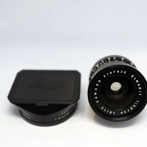 Leica Elmarit 28mm F/2.8 v1 Red Canada (re-Painted Black Paint)