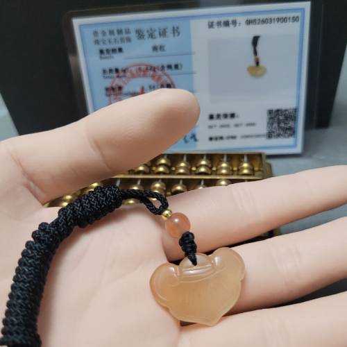 天然緬甸翡翠 南紅吊墜