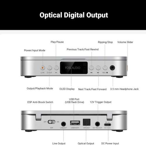 全新未開封Fosi Audio Merak portable CD Player
