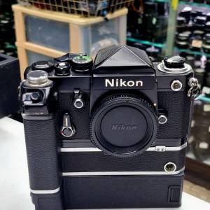 NIKON F2 BLACK 尖頂 + MD-1 + MB-2 全正常