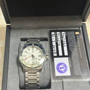 【全新未用品 Full Set】Waldhoff Atlas GMT Arctic 機械潛水錶 (藍黑圈/銀白面) ...