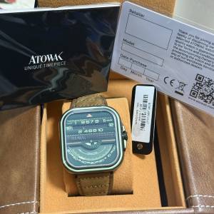 全新未用品 Full set ATOWAK Windows Pro 機械錶 (綠色) 復古收音機設計 獨立製錶 ...
