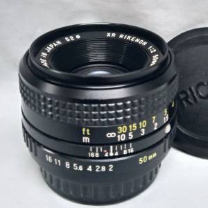 Ricoh XR Rikenon 50mm F2/麗確/理光 50/2 (早期0.45m 版本) 富岡光學 代工 PK-mount