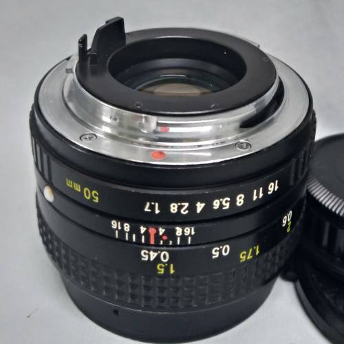 Ricoh 麗確/理光 50mm F1.7 XR Rikenon 第1代 (富岡光學 代工)金屬身,最近0.45m PK...