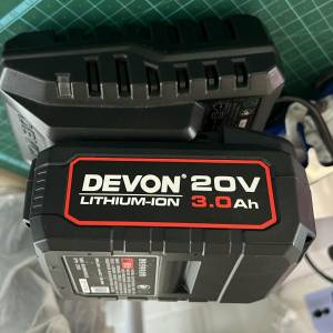 大有 DEVON 20V 3.0 AH電池 + 充電器 清屋出售 HK$180.00