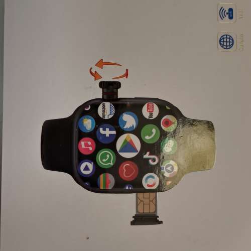 99新-華強北智能手表.可以插卡上網打電話.有攝影鏡頭可以旋轉英文簡體字九龍灣交收...