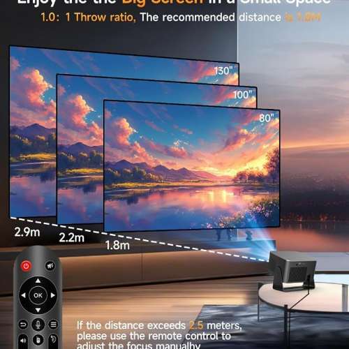 Magcubic HY350 MAX (New upgrade), 8K (Advanced 6D keystone correction) Native