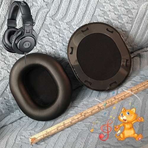 🎧 fitsAUDIO-TECHNICA ATH-M70x M70 BLACK 3rd Party Cushions NEW 全新 代用 耳機...