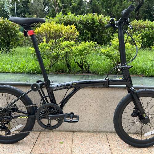 亮光黑色 2026 JAVA ECO 7s AL 7速 碟剎 20吋 406 鋁合金折叠車 ( 三折叠小布 國布 ...