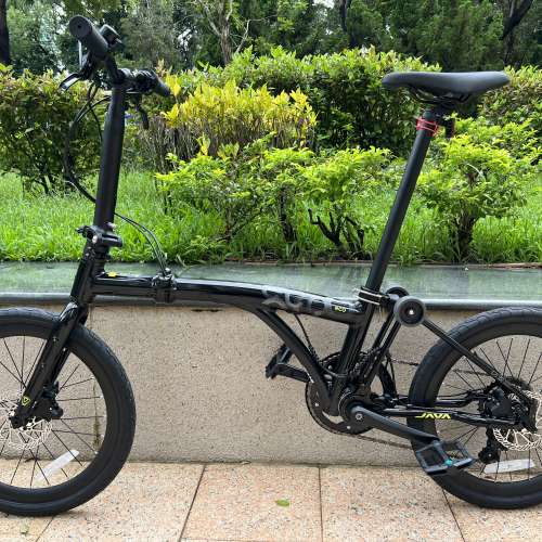 亮光黑色 2026 JAVA ECO 7s AL 7速 碟剎 20吋 406 鋁合金折叠車 ( 三折叠小布 國布 ...