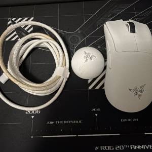 Razer DeathAdder V4 Pro 無線電競滑鼠 白色