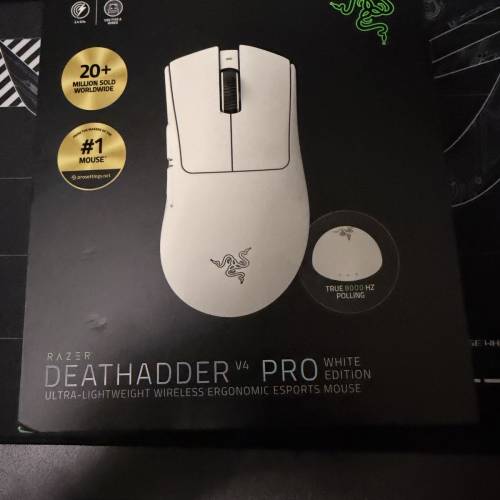 Razer DeathAdder V4 Pro 無線電競滑鼠 白色