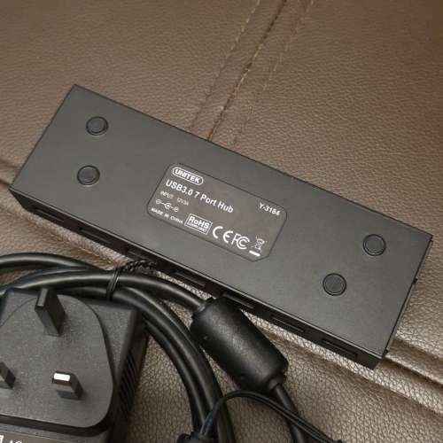 UNITEK 7 Port USB 3.0 Hub 連 火牛 USB線