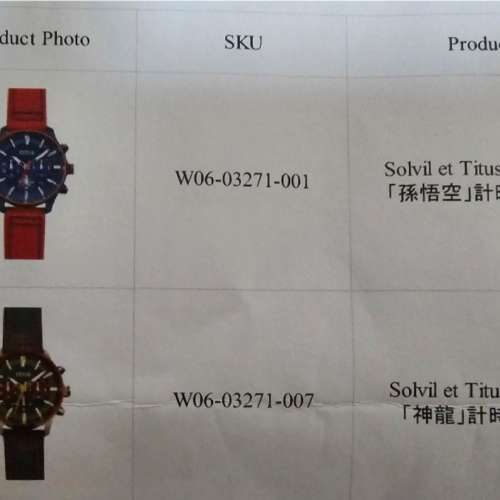 Solvil et Titus x Dragon Ball Z 手錶